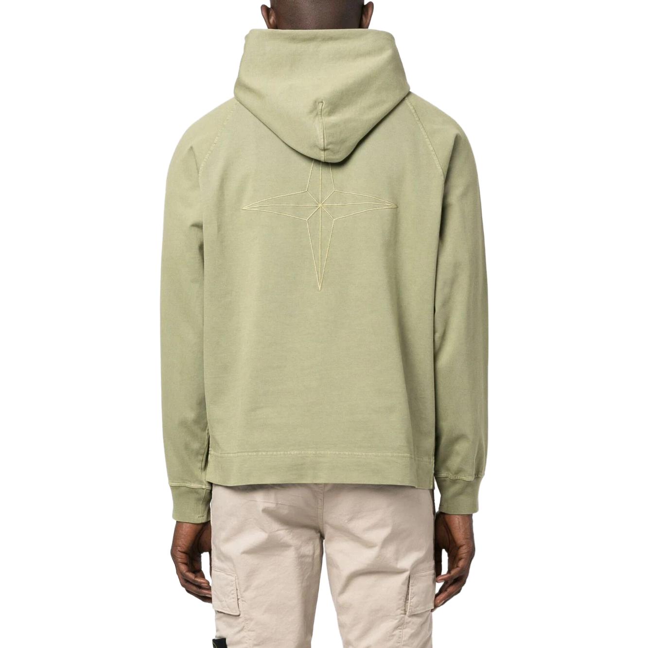 STONE ISLAND SS23 Logo Print Khaki Hoodie for Men. 781563355-V0155 圖 5