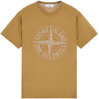 Stone Island SS23 Logo Print Knit Short Sleeve T-Shirt Khaki . 781521580-V0098 Stone Island SS23 Logo Print Knit Short Sleeve T-Shirt Khaki . 781521580-V0098