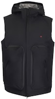 STONE ISLAND SS23 Marina Black Logo Embroidered Hooded Vest for Men. 7615G05X1-V0029 STONE ISLAND SS23 Marina Black Logo Embroidered Hooded Vest for Men. 7615G05X1-V0029