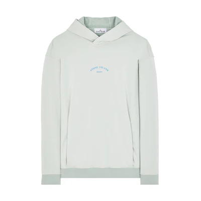 STONE ISLAND SS23 Marina Letter Print Relaxed Hoodie Men’s Light Blue 7815650X2-V0041