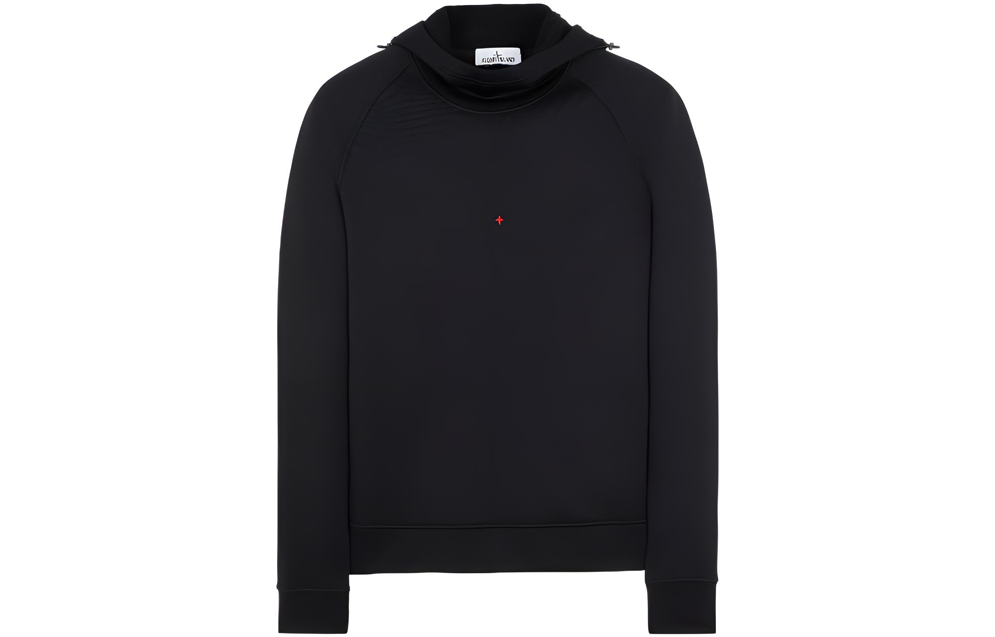 Stone Island SS23 Marina Logo Embroidered Sweatshirt Black 7615634X2-V0029