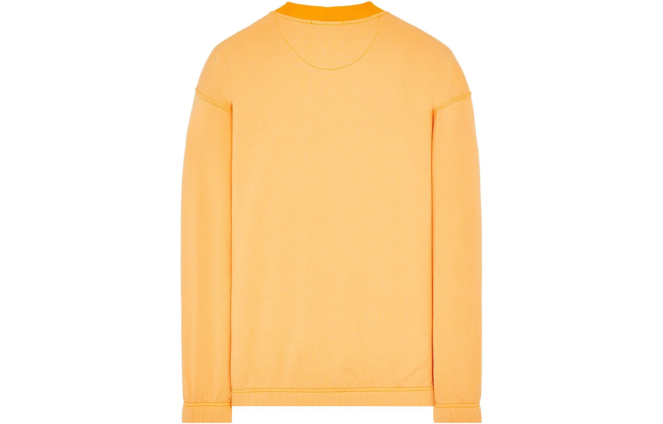Stone Island SS23 Marina Logo Print Crewneck Sweatshirt Orange  Casual Wear 7815652X2-V0032 圖 3