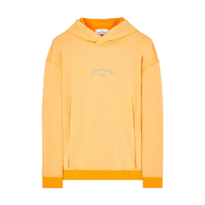 Stone Island SS23 Marina Logo Print Relaxed Fit Sweatshirt Orange - 7815650X2-V0032