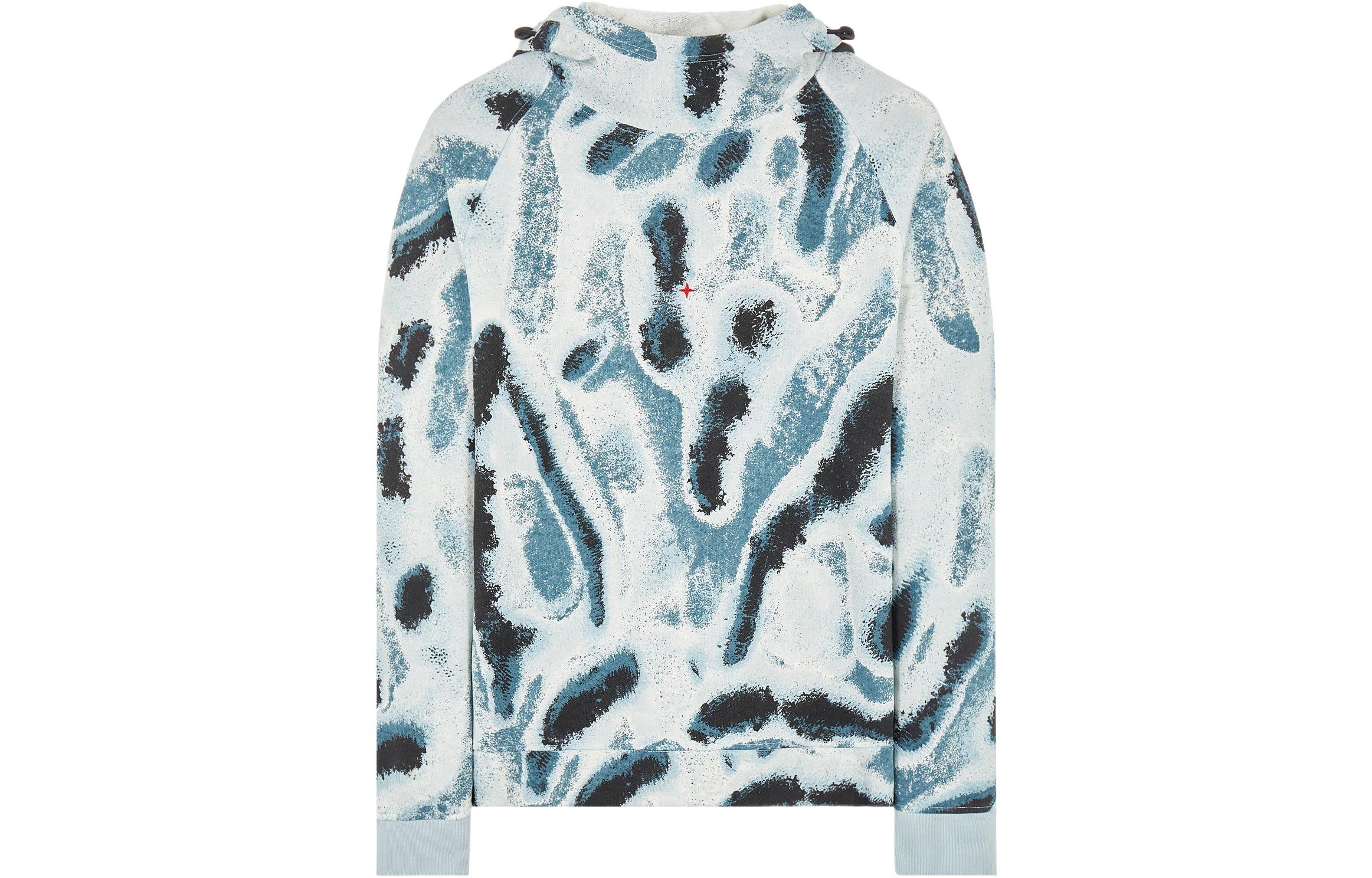 Stone Island SS23 Marina Series Camouflage Blue Logo Embroidered Sweatshirt Men 7615634X7-V0044 圖 2