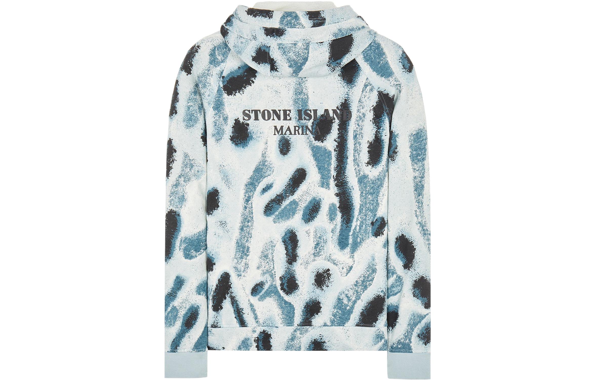 Stone Island SS23 Marina Series Camouflage Blue Logo Embroidered Sweatshirt Men 7615634X7-V0044 圖 3