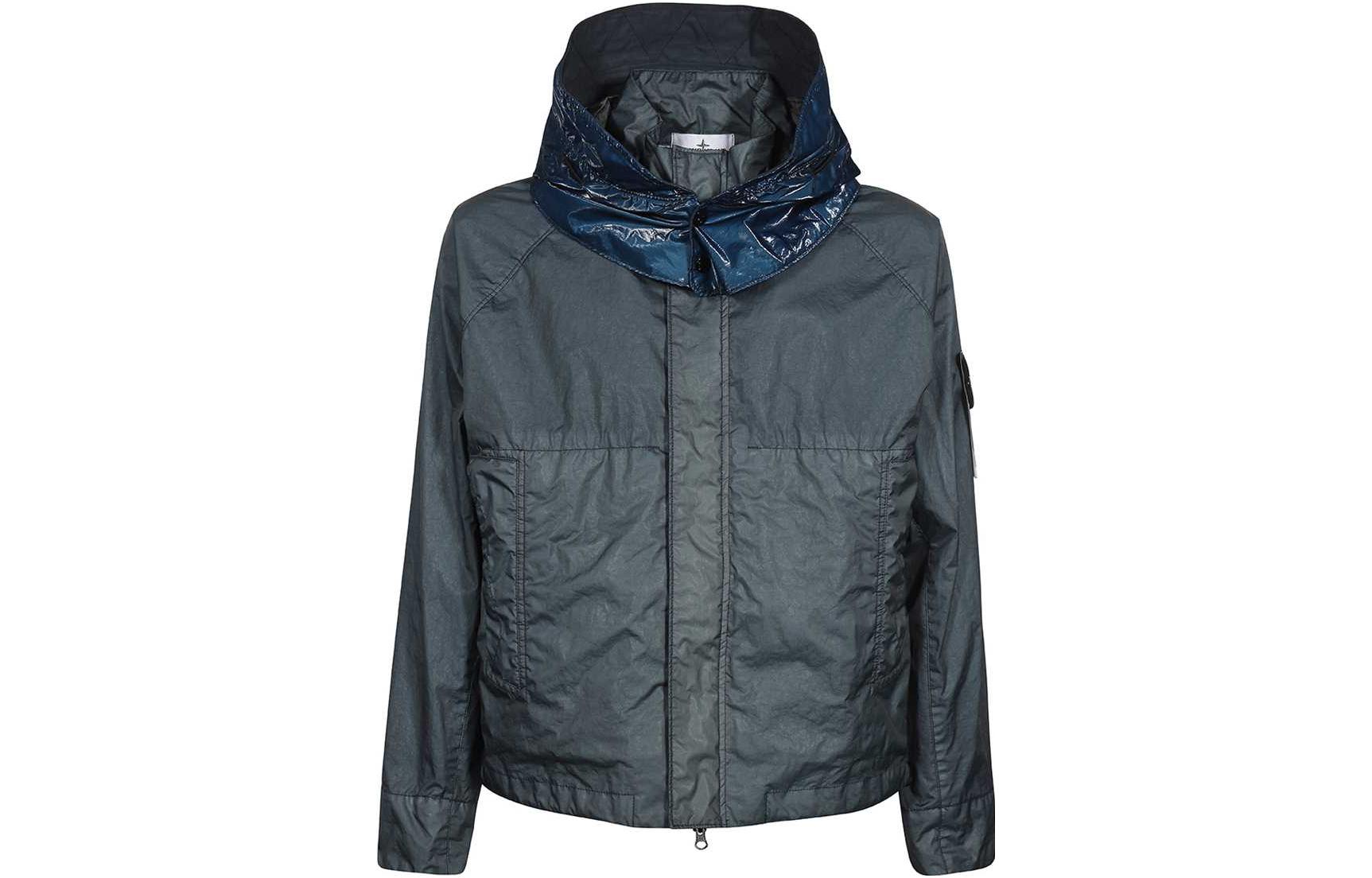 Stone Island SS23 Membrana 3L TC Logo Windproof Waterproof Jacket Blue Men’s 781540623-V0024