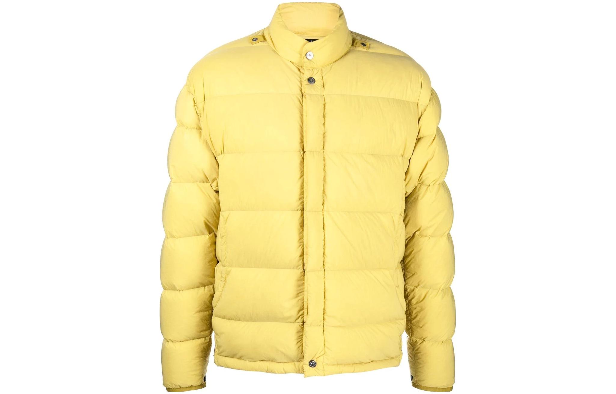 Stone Island SS23 Men’s Yellow Single-Breasted Long-Sleeve Jacket 77194101DV0030