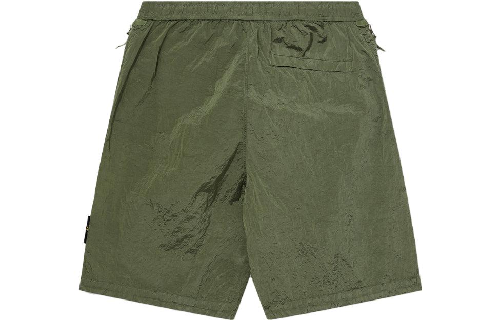 STONE ISLAND SS23 Metallic Nylon Casual Shorts Green . 7815L0319-V0055 圖 3
