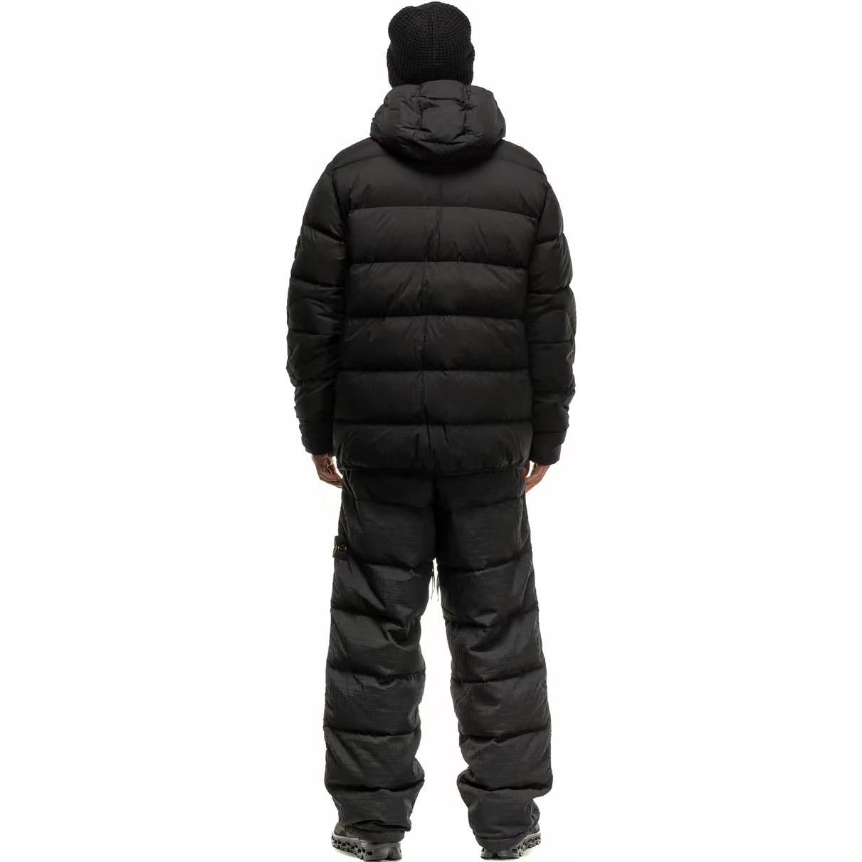 STONE ISLAND SS23 Metallic Nylon Quilted Hooded Down Jacket Black Unisex. 791543728-V0029 圖 5