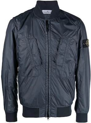 石头岛SS23午夜蓝拉链夹克带标志贴布夹克 781542125-V0020 Order 石头岛SS23午夜蓝拉链夹克带标志贴布夹克 781542125-V0020