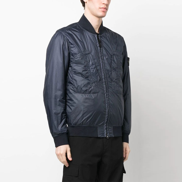 Shop 石头岛SS23午夜蓝拉链夹克带标志贴布夹克 781542125-V0020