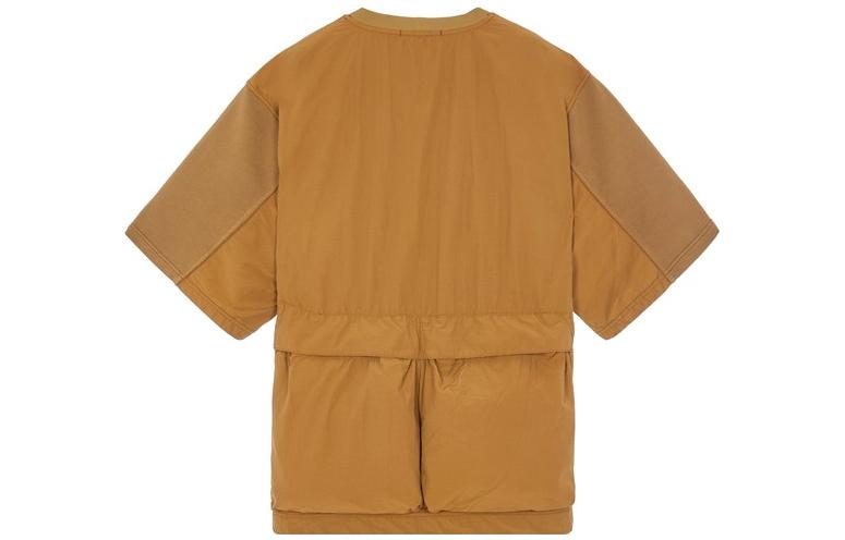 Stone Island SS23 Mixed Fabric HYPE-TC Logo Embroidered Cotton T-Shirt Bark Color 781565833-V0098 圖 3