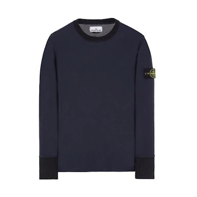 Stone Island SS23 Navy Blue Crewneck Long Sleeve Sweatshirt for Men 7815530D5-V0020