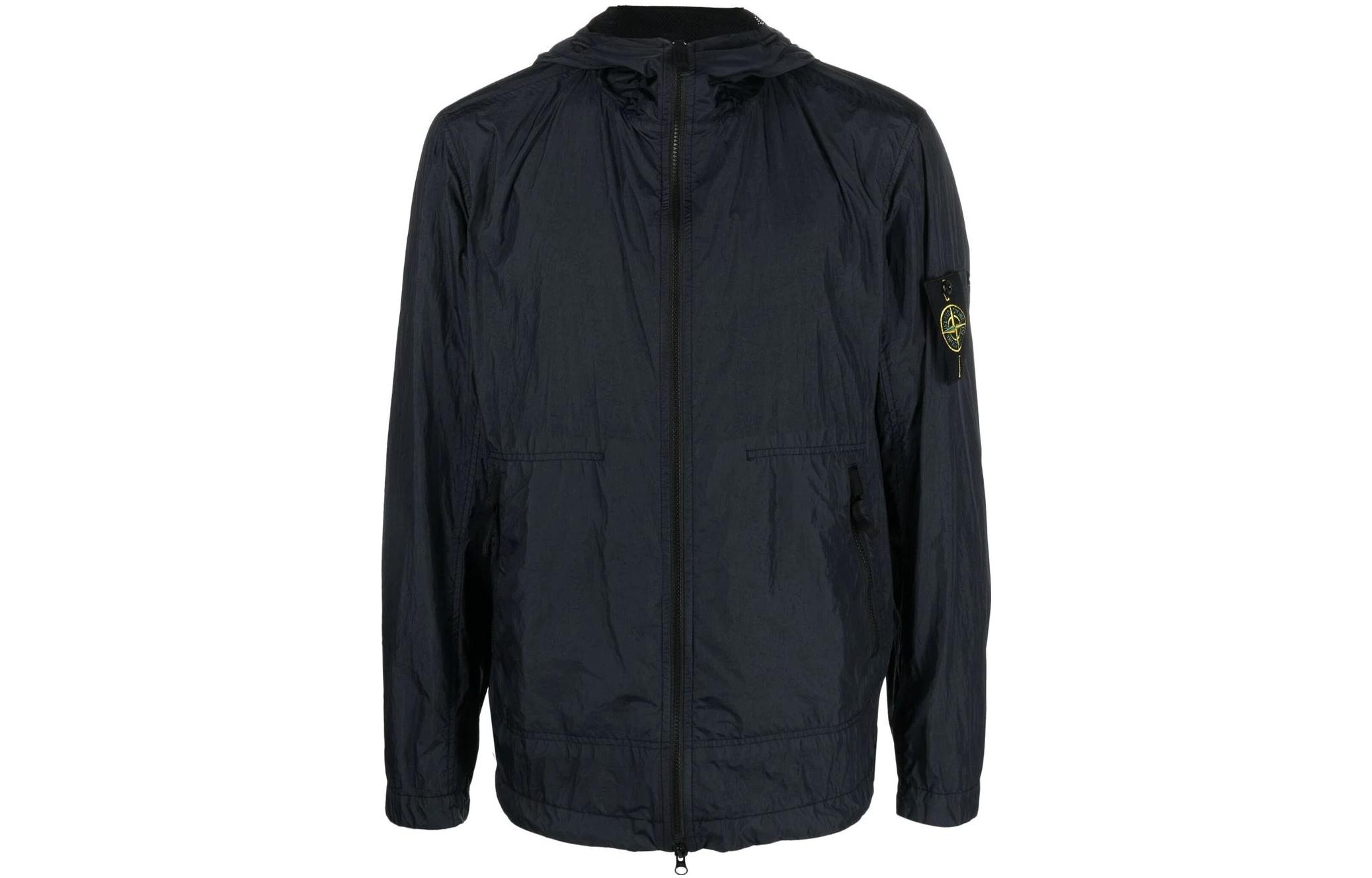 Stone Island SS23 Navy Blue Lightweight Waterproof Windbreaker Jacket Men 781540522-V0020