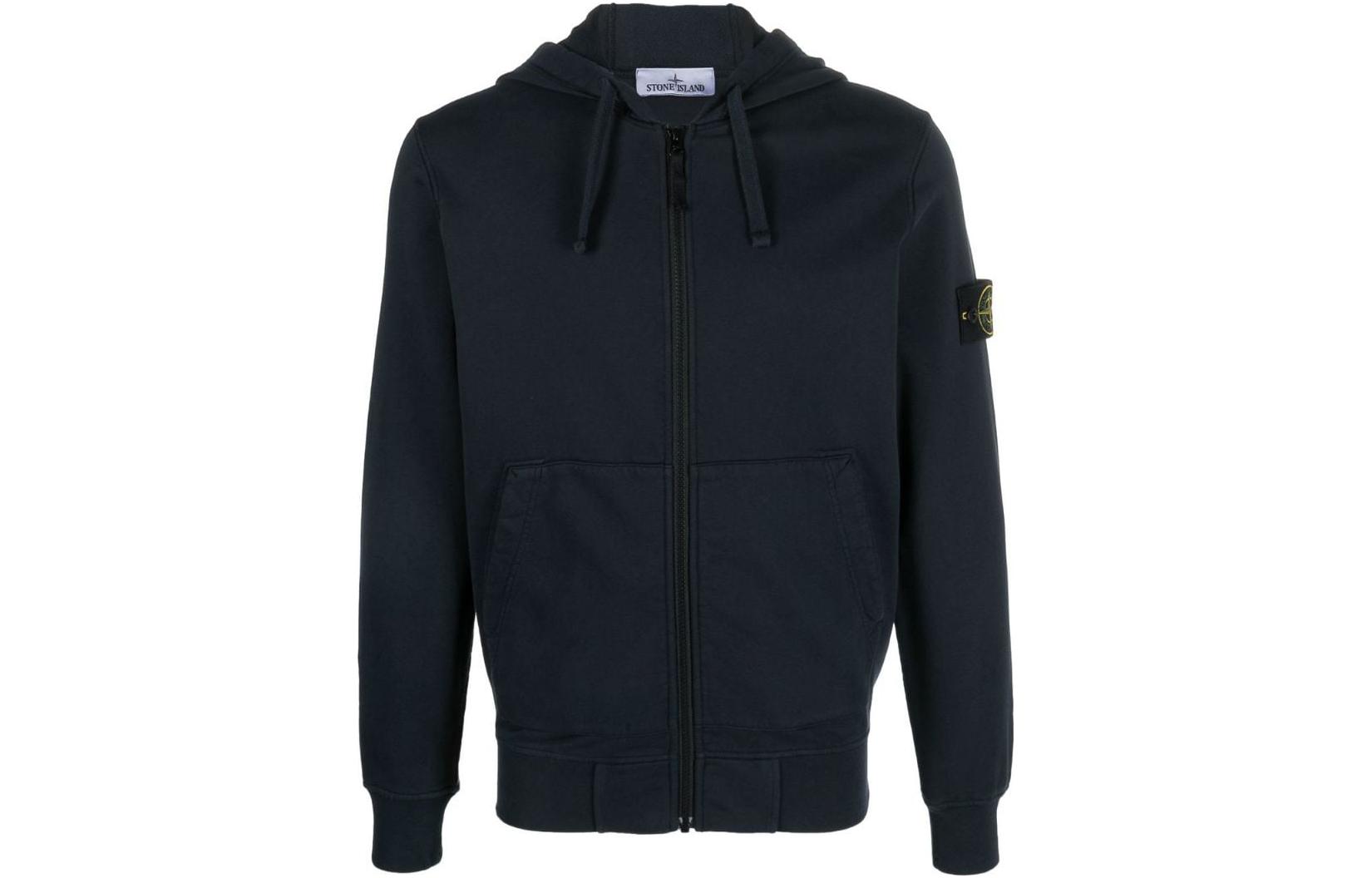 STONE ISLAND SS23 Navy Blue Logo Hooded Zip-Up Hoodie 101564251-A0020 圖 2