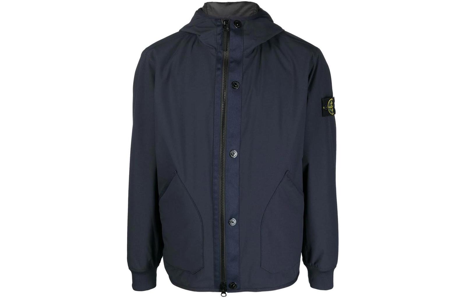 STONE ISLAND SS23 Navy Blue Solid Color Hooded Jacket for Men. 791541027-V0020 圖 2