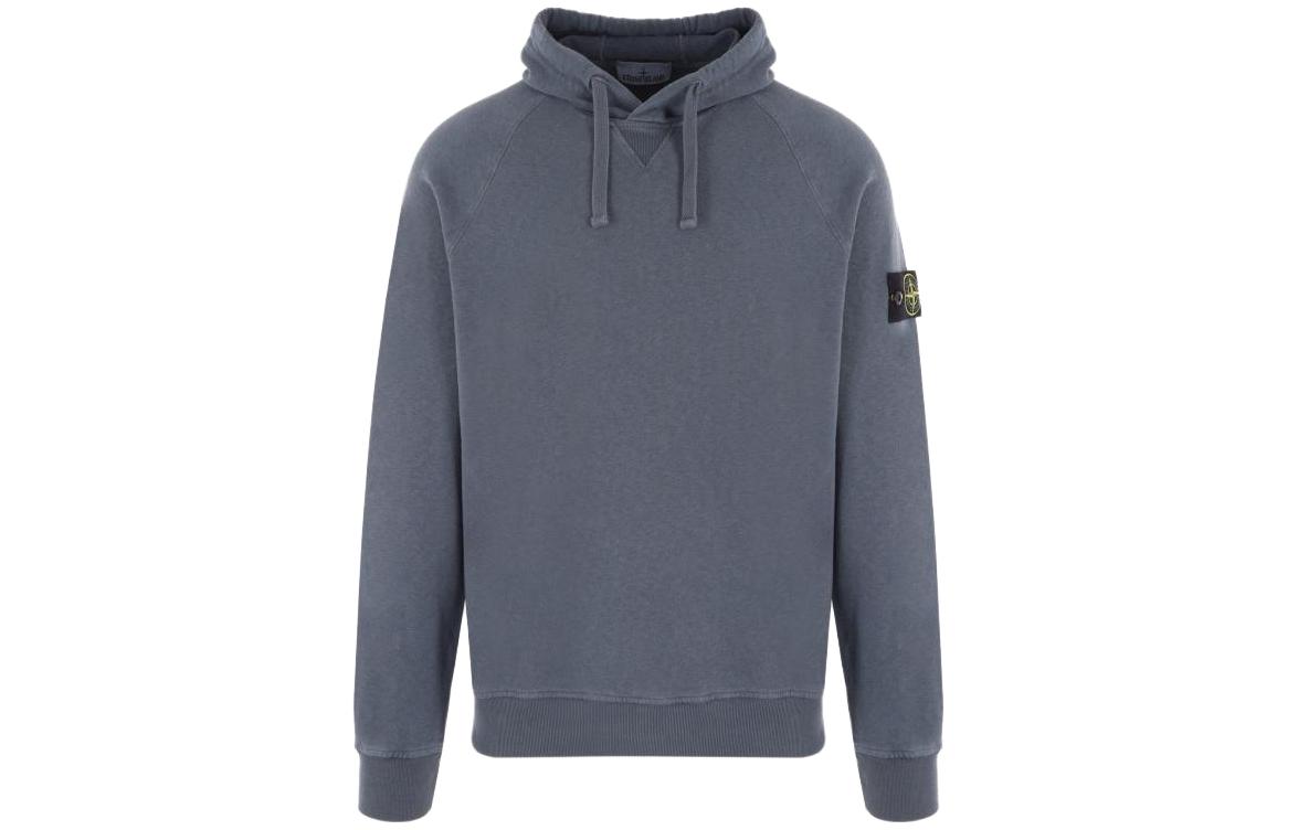 Stone Island SS23 Navy Blue Solid Logo Hoodie Long Sleeve 781562160-V0124