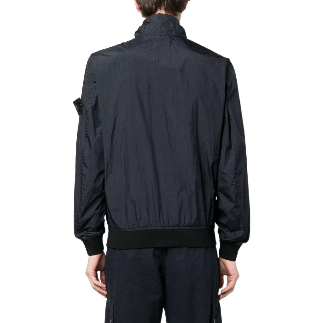 STONE ISLAND SS23 Navy Blue Zip-Up Jacket with Badge Patch for Men. 781542822-V0020 圖 4