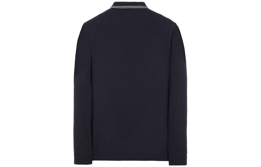 Lookbook STONE ISLAND SS23 海軍藍羅盤標誌長袖POLO衫 10152SL18-A0020