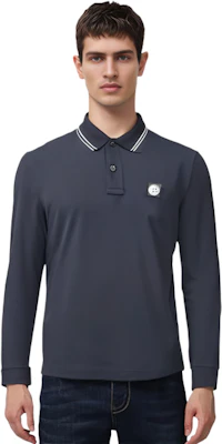 STONE ISLAND SS23 海軍藍羅盤標誌長袖POLO衫 10152SL18-A0020 Purchase STONE ISLAND SS23 海軍藍羅盤標誌長袖POLO衫 10152SL18-A0020