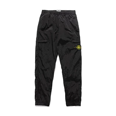 STONE ISLAND SS23 Nylon Meta Black Relaxed Fit Jogger Pants 761531021-V0029