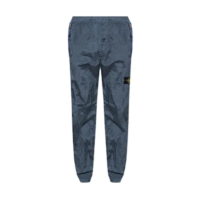 Stone Island SS23 Nylon Meta Relaxed Fit Metallic Blue Cargo Pants Men 781531019-V0024