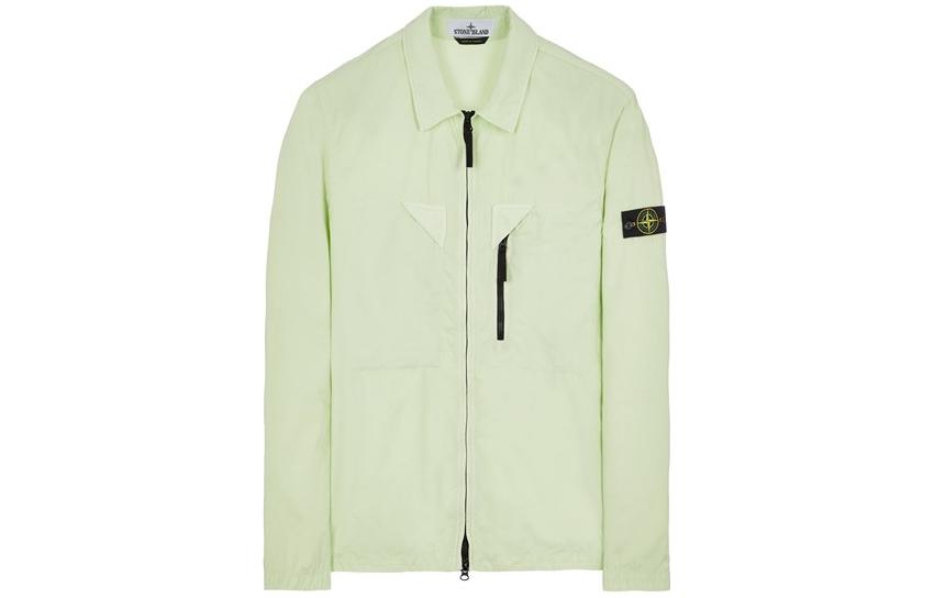 Stone Island SS23 Nylon Meta Washed Jacket Melon Green Long Sleeve 7815106WN-V0152