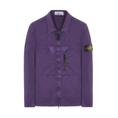 STONE ISLAND SS23 Nylon Meta Washed Long-Sleeve Jacket Purple for Men 7815106WN-V0126