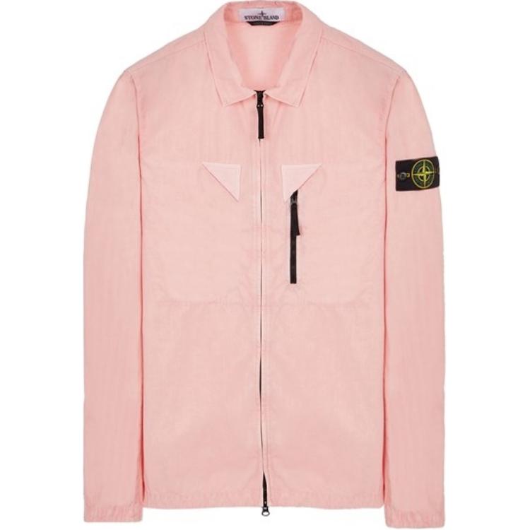 Stone Island SS23 Nylon Meta Washed Pink Long Sleeve Jacket  Outerwear 7815106WN-V0180