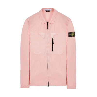 Stone Island SS23 Nylon Meta Washed Pink Long Sleeve Jacket Outerwear 7815106WN-V0180