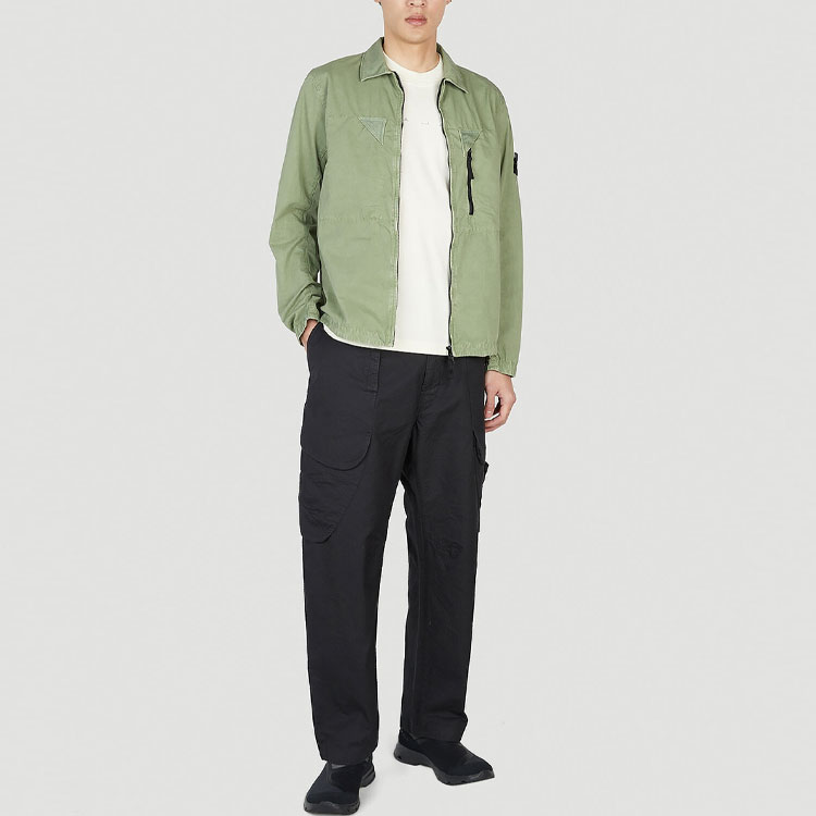 STONE ISLAND SS23 Nylon Meta Washed Zip Jacket Green Unisex Lightweight Outerwear 7815106WN-V0155 圖 4