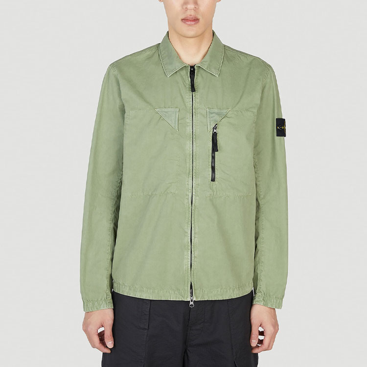 STONE ISLAND SS23 Nylon Meta Washed Zip Jacket Green Unisex Lightweight Outerwear 7815106WN-V0155 圖 5