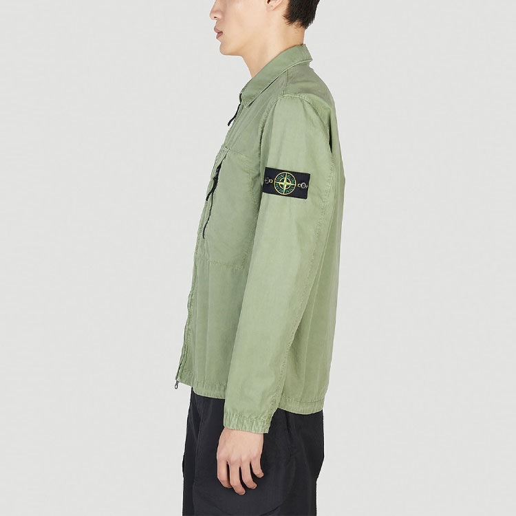 STONE ISLAND SS23 Nylon Meta Washed Zip Jacket Green Unisex Lightweight Outerwear 7815106WN-V0155 圖 6