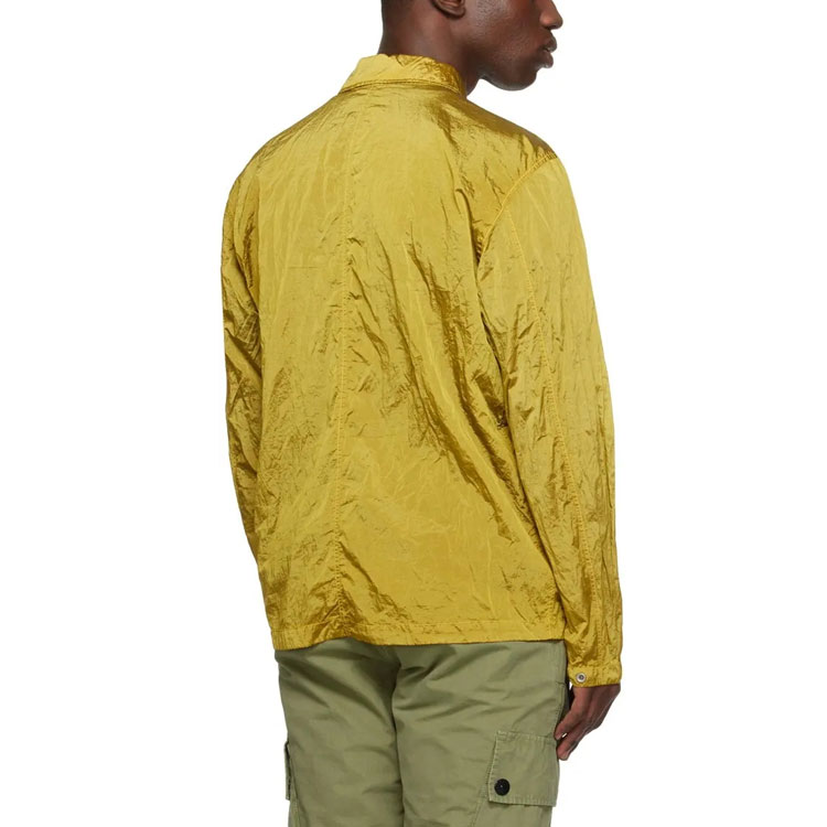 Details for STONE ISLAND SS23 Nylon Meta Kuning Metalik Jaket Lengan Panjang Zip 781510919-V0030