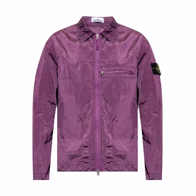 Stone Island SS23 Nylon Metal Jacket Purple Long Sleeve Full-Zip Jacket 781510919-V0045