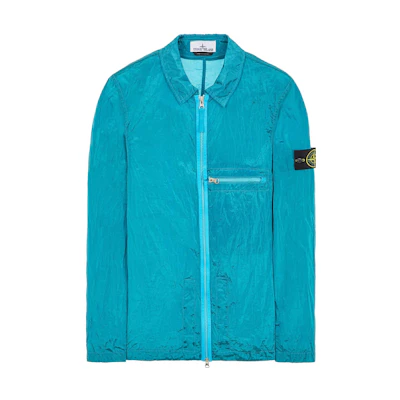 Stone Island SS23 Nylon Metal Jacket Turquoise - Full-Zip Long Sleeve Outerwear 781510919-V0042