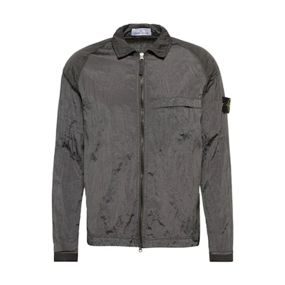Stone Island SS23 Nylon Metal Retro Shirt Jacket Dark Gray Outerwear 761512321-V0065