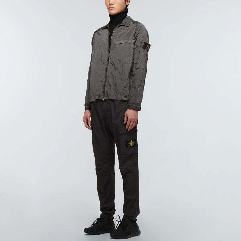 Lookbook Stone Island SS23 尼龍金屬復古襯衫外套 深灰色 外套 761512321-V0065