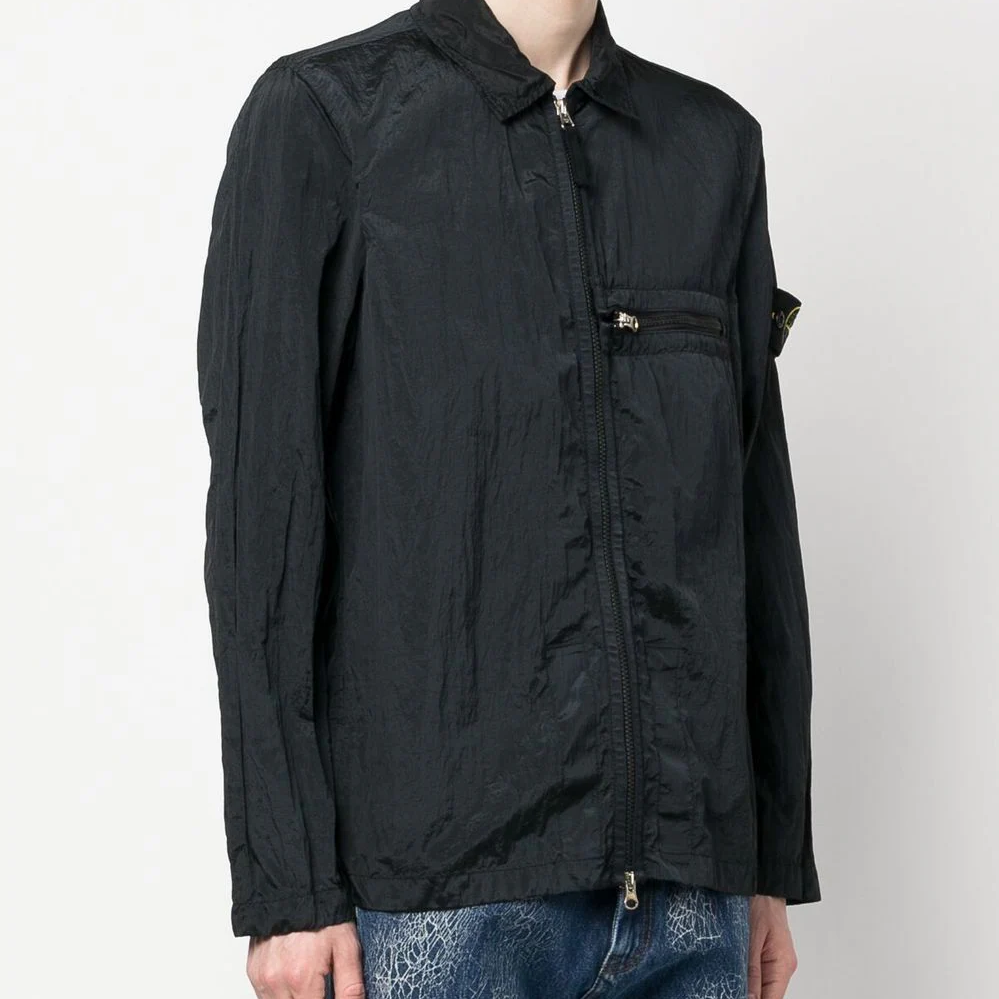 STONE ISLAND SS23 Nylon Metal Series Black  Full-Zip Jacket with Chest Strap. 781510919-V0029 圖 4