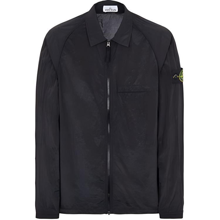 STONE ISLAND SS23 Nylon Metal Series Black Metallic Nylon Shirt Jacket Men 761512321-V0029 圖 2