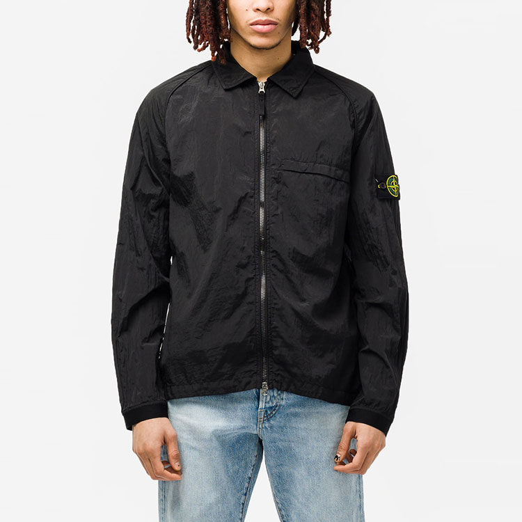 STONE ISLAND SS23 Nylon Metal Series Black Metallic Nylon Shirt Jacket Men 761512321-V0029 圖 5