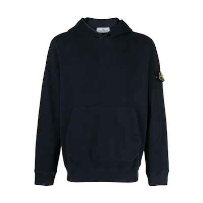 Stone Island SS23 Oversized Plain Blue Hoodie for Men 791561252-V0020