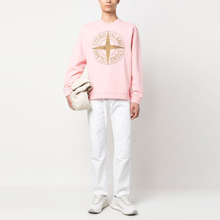 Lookbook STONE ISLAND SS23 粉色刺繡標誌衛衣 781565484-V0080