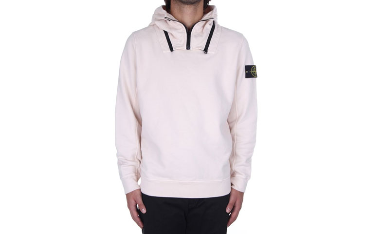 Stone Island SS23 Pink Solid Badge Long Sleeve Hoodie 771564920-V0080