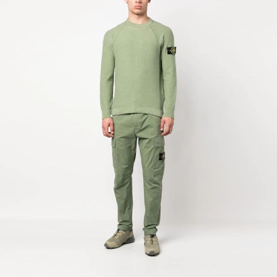 STONE ISLAND SS23 經典徽章長袖圓領毛衣 綠色 7815534D2-V0055 Lookbook STONE ISLAND SS23 經典徽章長袖圓領毛衣 綠色 7815534D2-V0055