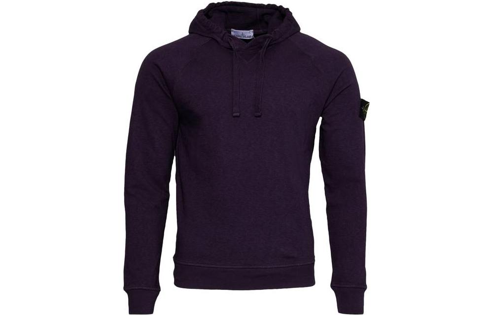 Stone Island SS23 Plain Logo Long-Sleeve Hoodie Men’s Deep Purple 781562160-V0126