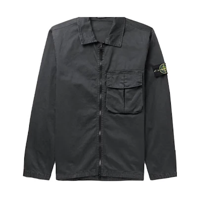 Stone Island SS23 Pocket Logo Casual Jacket Steel Gray 781510304 v0165