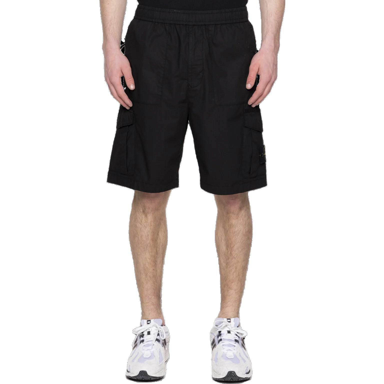 STONE ISLAND SS23 Pocket Zip Badge Casual Shorts Black (). 7815L1003-V0029 圖 5