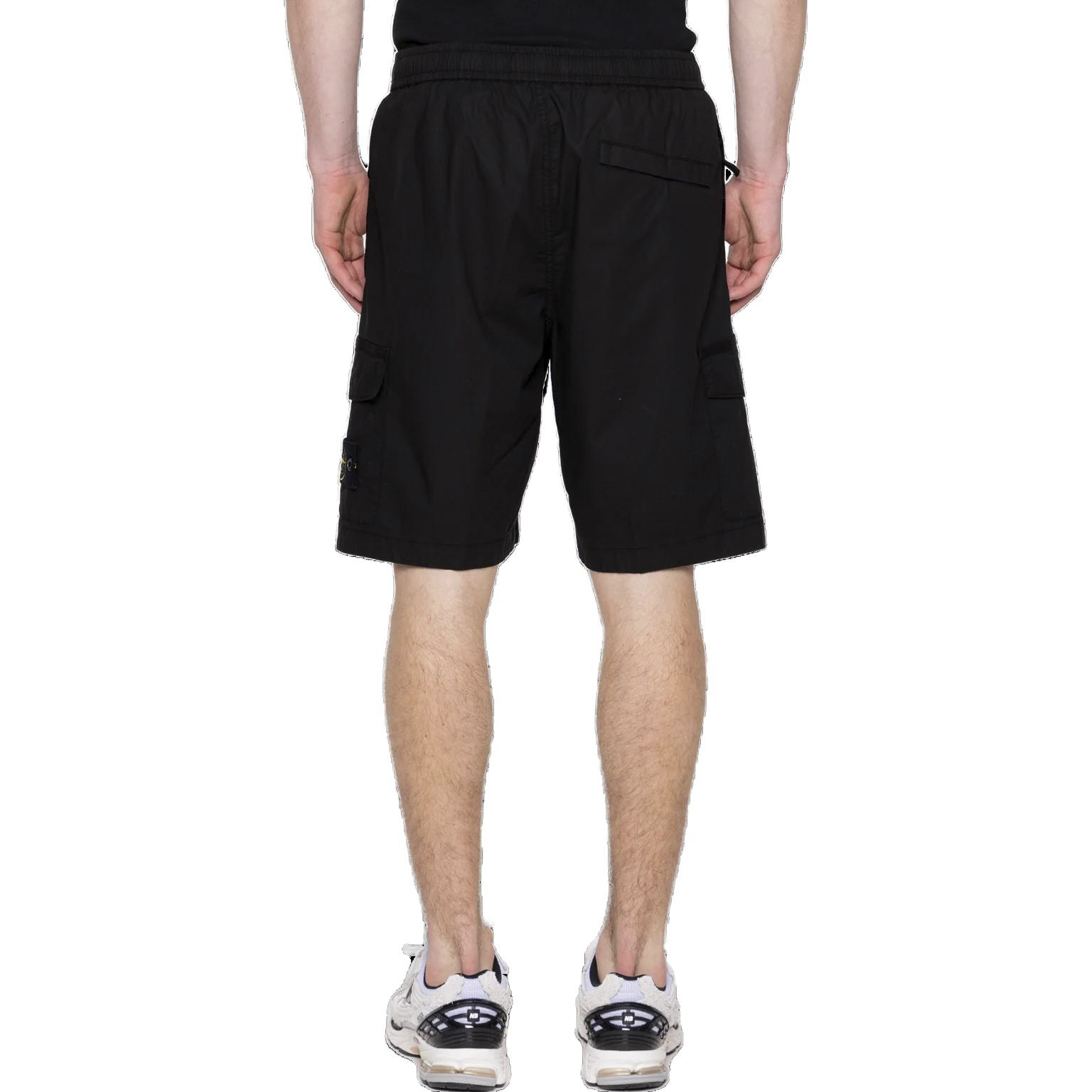 STONE ISLAND SS23 Pocket Zip Badge Casual Shorts Black (). 7815L1003-V0029 圖 6