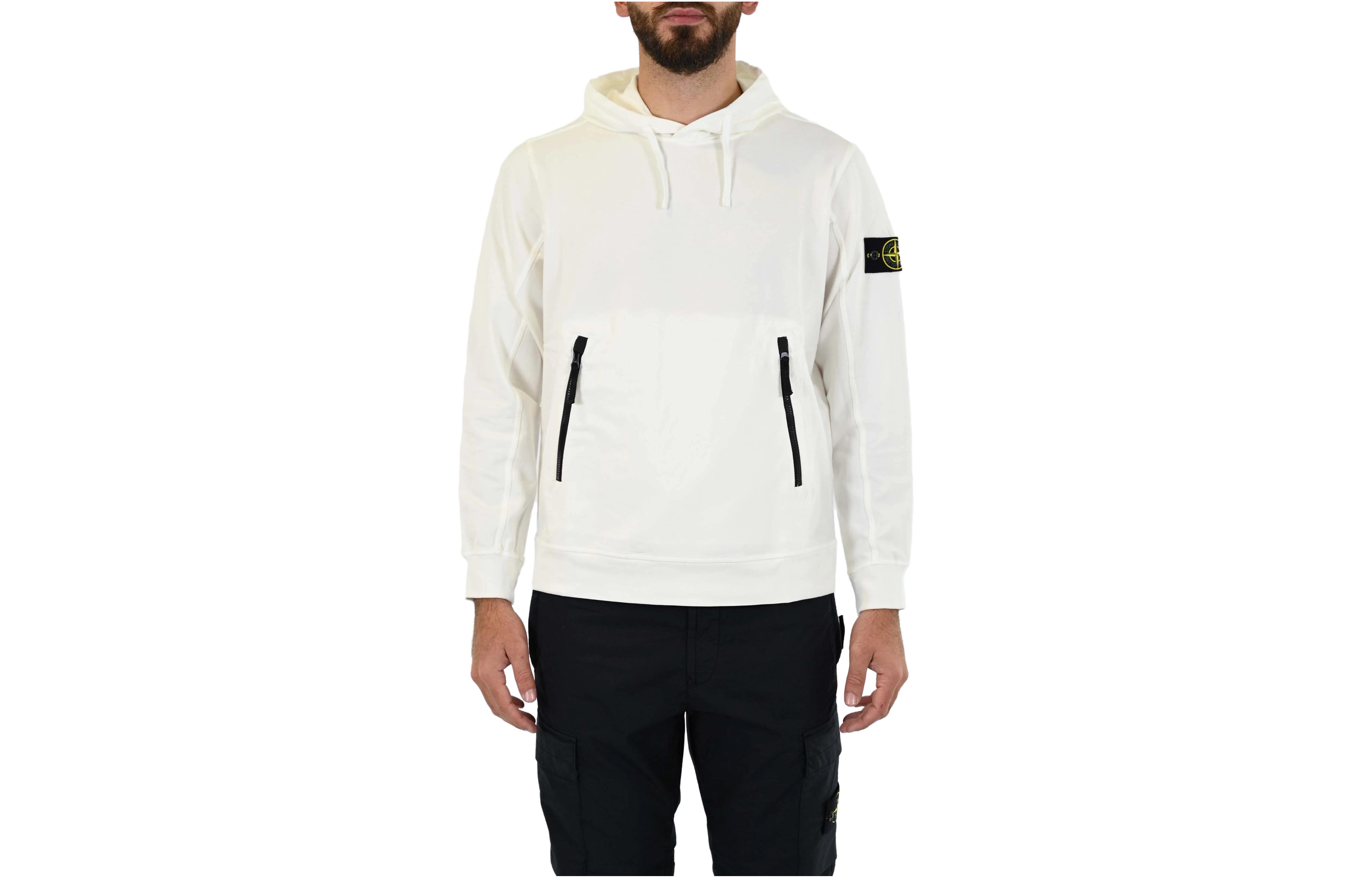 Stone Island SS23 Pullover Plain Long-Sleeve Sweatshirt White 781560452-V0001